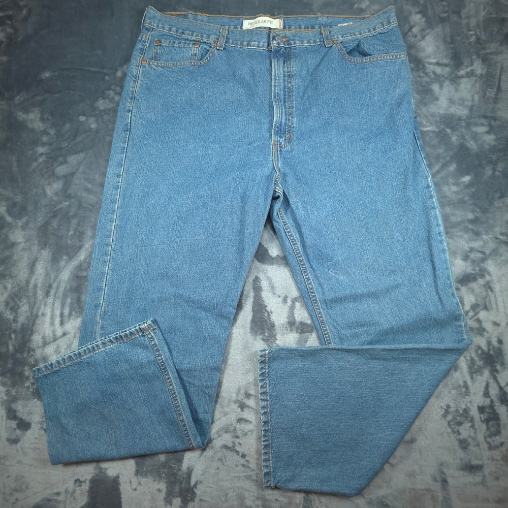 VTG Levis 505 Regular Fit Jeans Mens 44x30 Medium Wash Blue Denim Straight Leg
